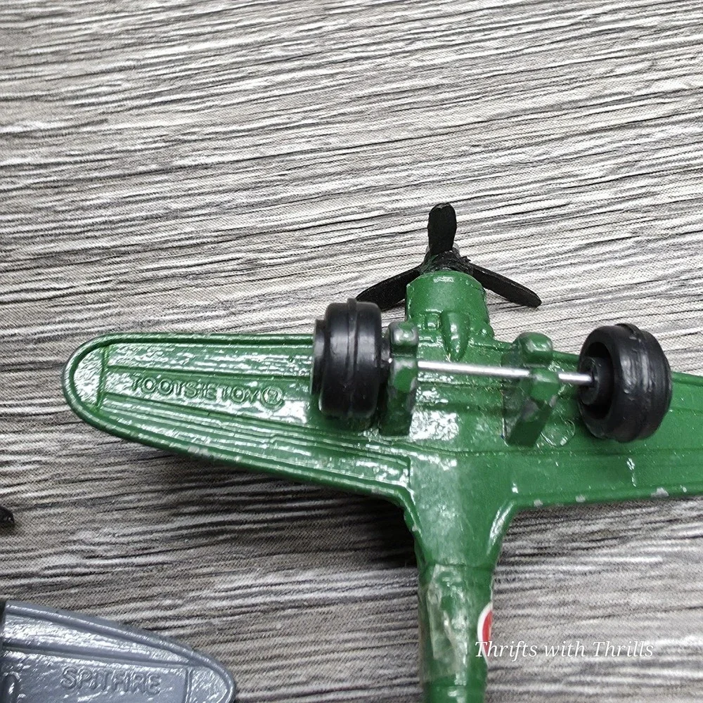 Vintage‎ Mini Diecast Planes By Tooties Toy - SPITFIRE & ZERO War Planes